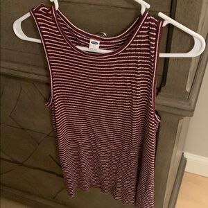 Old Navy Women's Striped Tank Top - Red and White